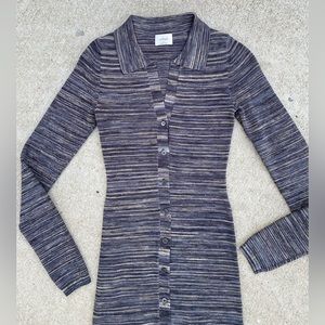 NWOT Wilfred Cove Dress by Aritzia Slinky Bodycon Button Down Dress